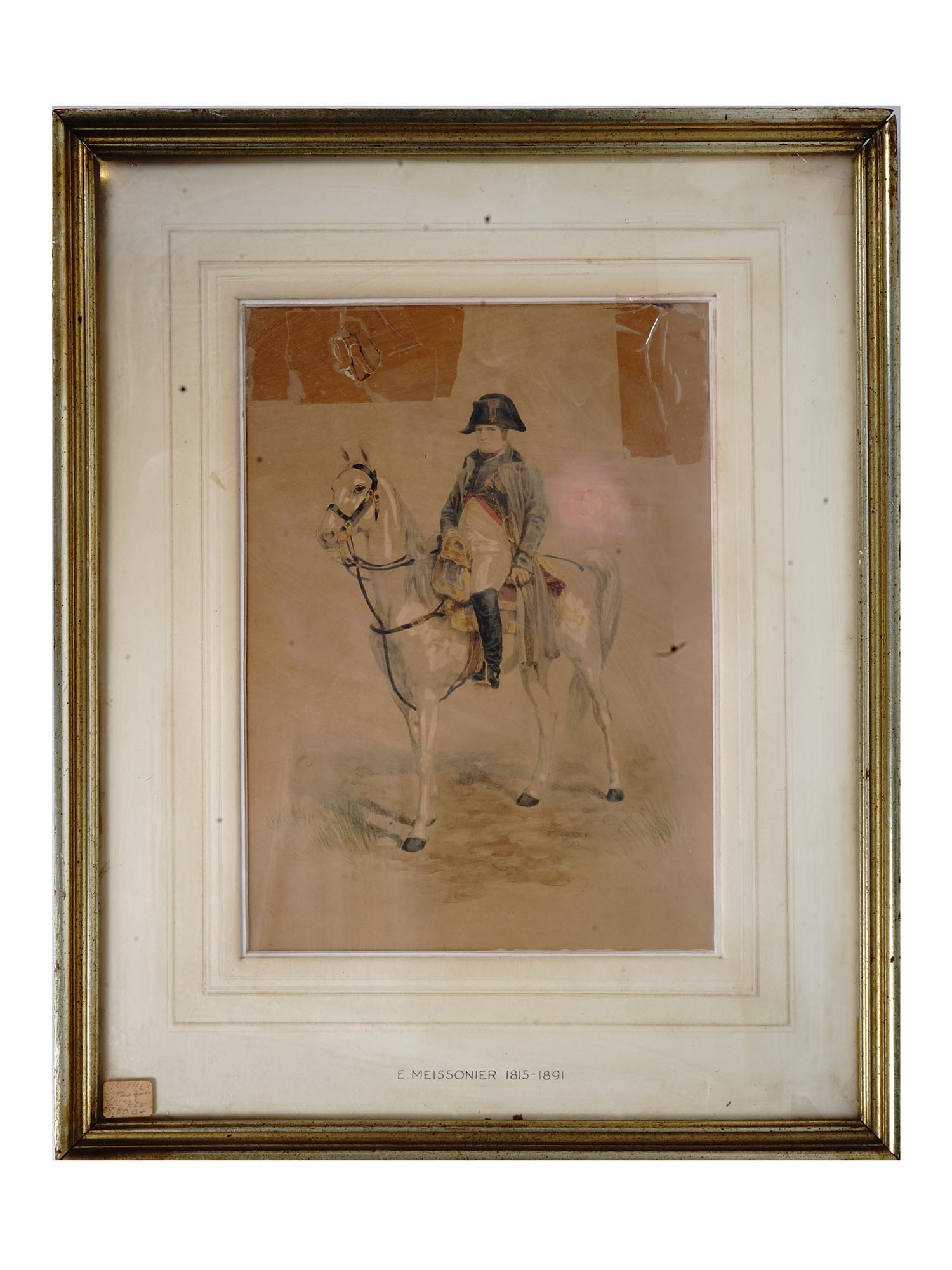 WATERCOLOR NAPOLEON PAINTING BY ERNEST MEISSONIER